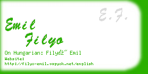 emil filyo business card